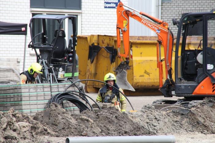 Gaslek ontstaan tijdens graafwerkzaamheden