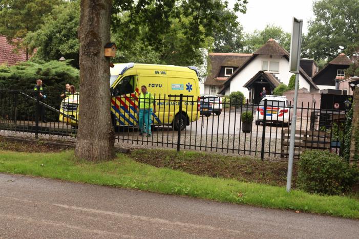 Traumahelikopter landt voor gewonde bij sauna