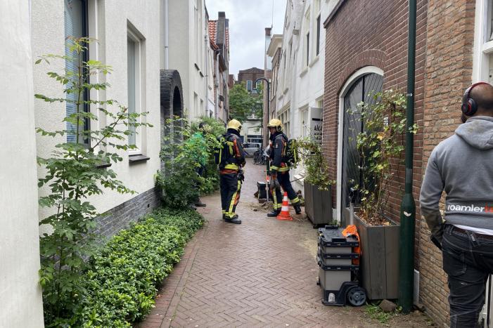 Gasleiding geraakt tijdens werkzaamheden