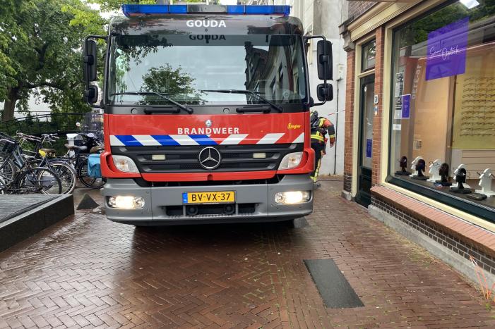 Gasleiding geraakt tijdens werkzaamheden