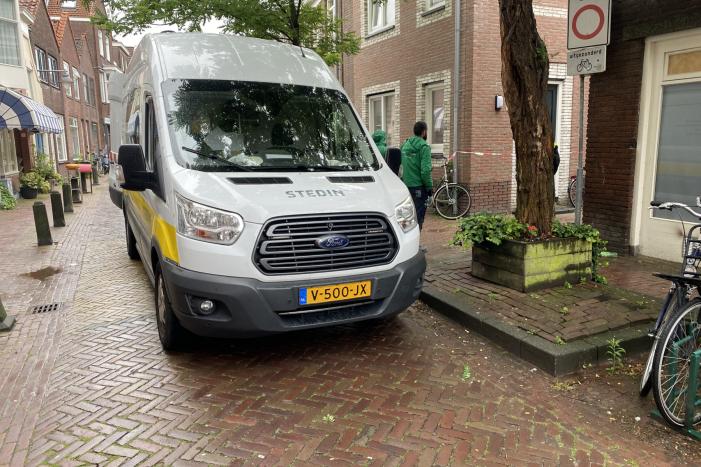 Gasleiding geraakt tijdens werkzaamheden