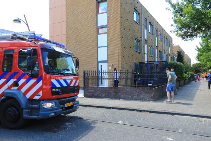Veel bekijks bij brand in woning