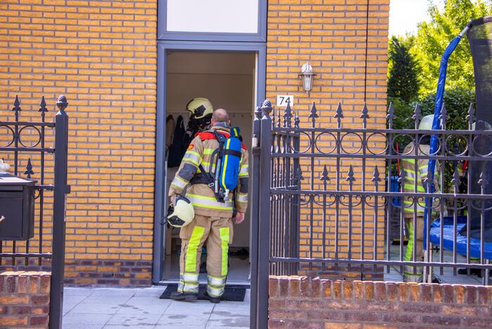 Veel bekijks bij brand in woning