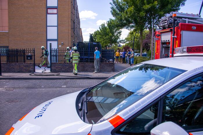 Veel bekijks bij brand in woning