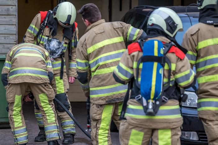 Vuilnisbak in de brand