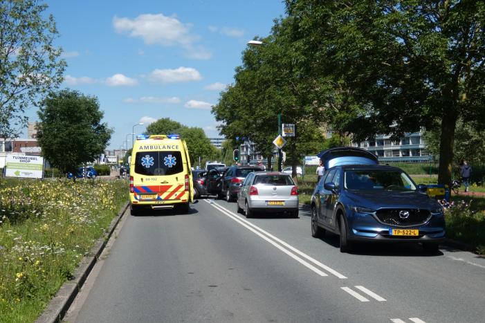 Veel schade bij kettingbotsing