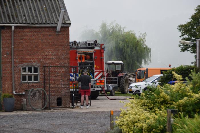 Veel rookontwikkeling bij hooibrand
