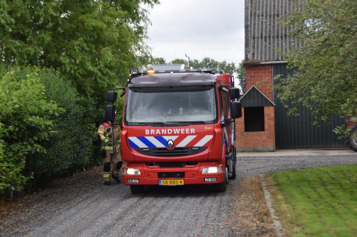 Veel rookontwikkeling bij hooibrand