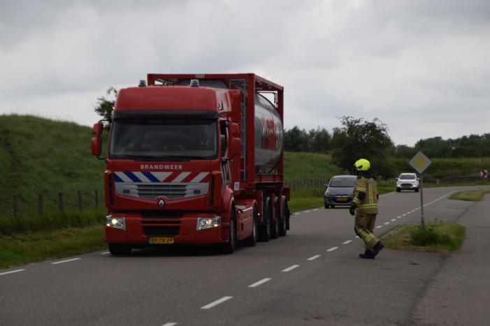 Veel rookontwikkeling bij hooibrand