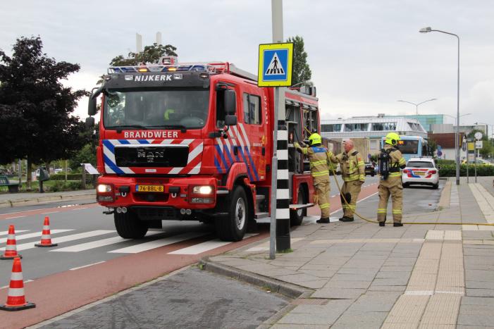 Station Nijkerk deels afgesloten door mogelijke brand