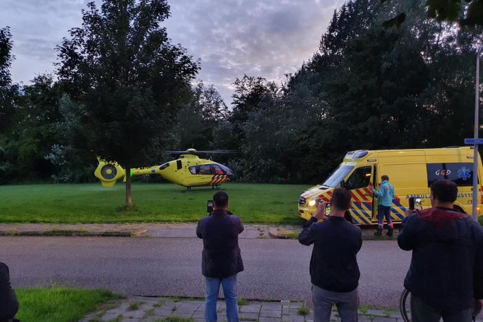 Veel bekijks bij inzet traumahelikopter
