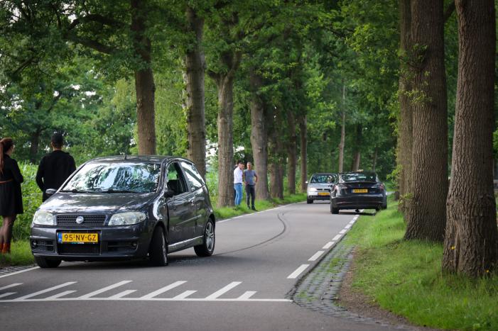 Dure Tesla beschadigd na botsing