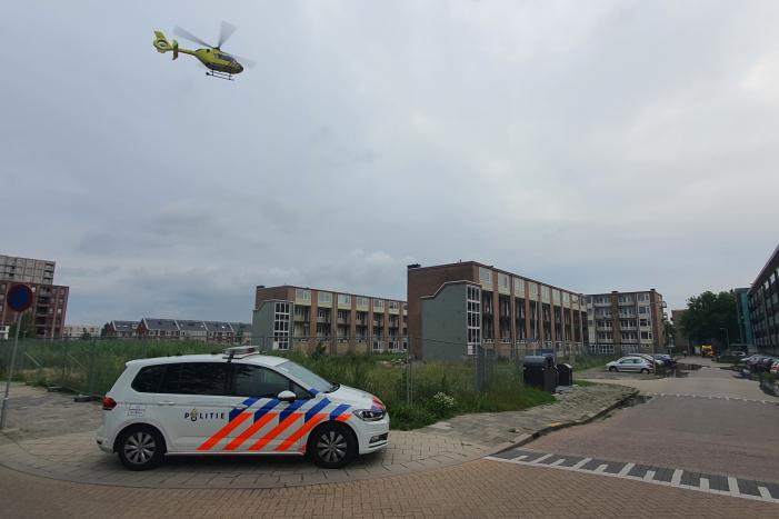 #Gouda Traumahelikopter landt voor incident Rutgersstraat Gouda.