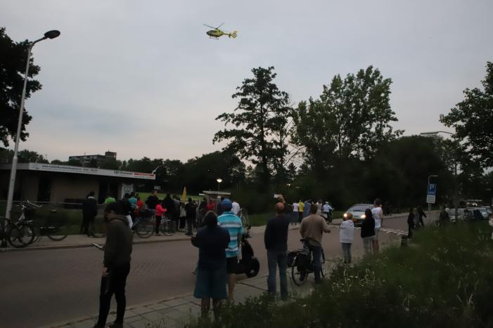 Traumahelikopter landt voor incident
