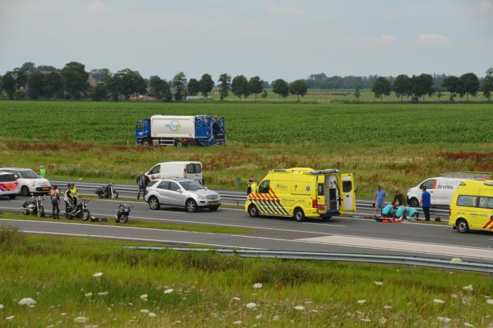 Motorrijder ernstig gewond bij verkeersongeval