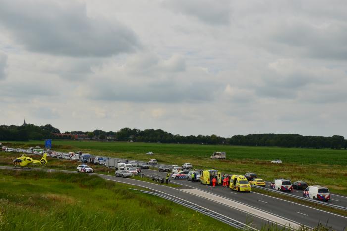 Motorrijder ernstig gewond bij verkeersongeval