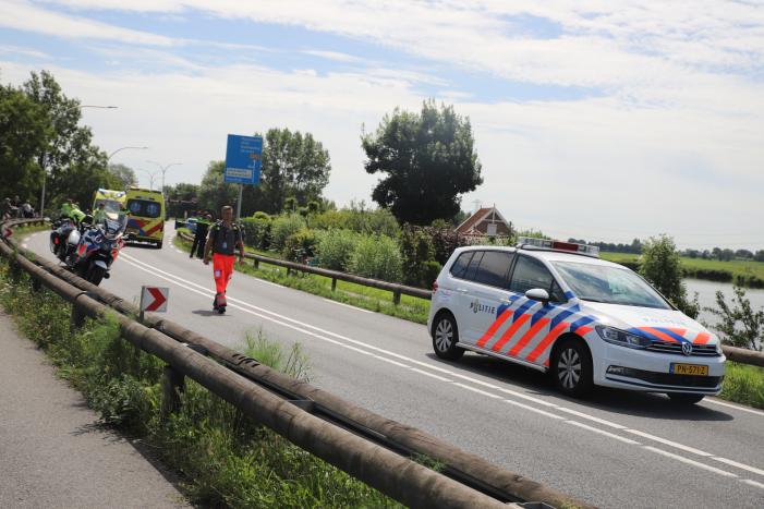 Traumahelikopter landt voor incident op fietspad