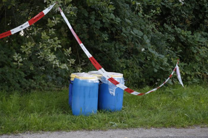 Gebied afgezet na vondst vatten