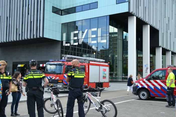 Brand in meterkast van kantoorpand Level