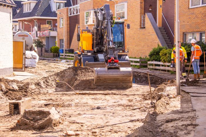 Gasleiding geraakt in opengebroken straat