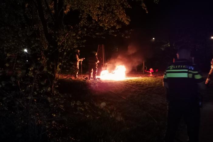 Scooter brandt volledig af