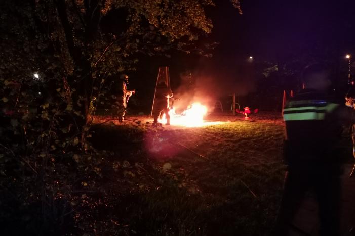 Scooter brandt volledig af