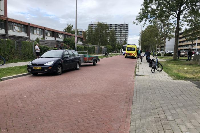 Aanrijding tussen fietser en auto