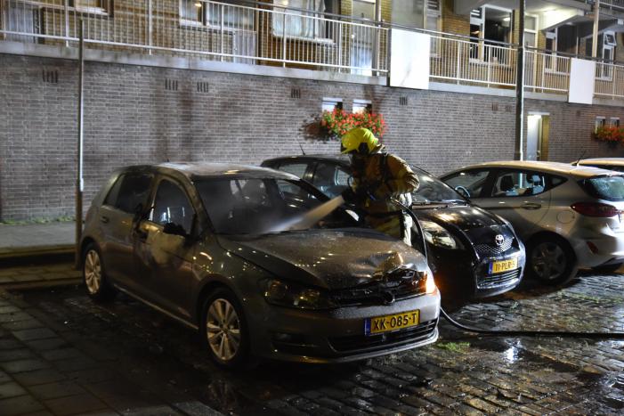 Auto verwoest door brand