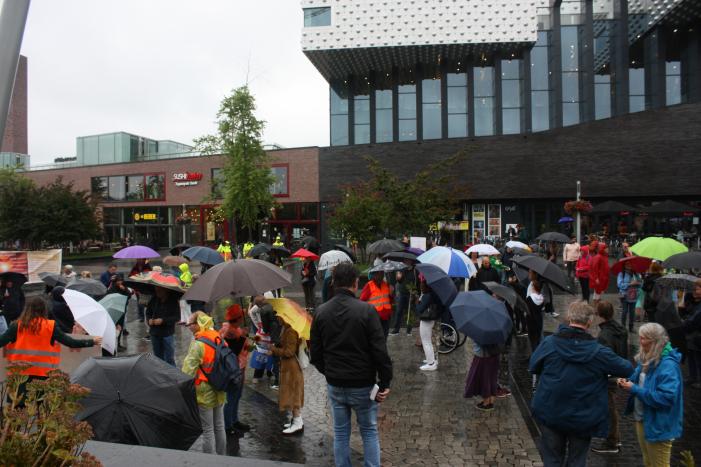 Demonstratie tegen spoedwet en anderhalve meter samenleving