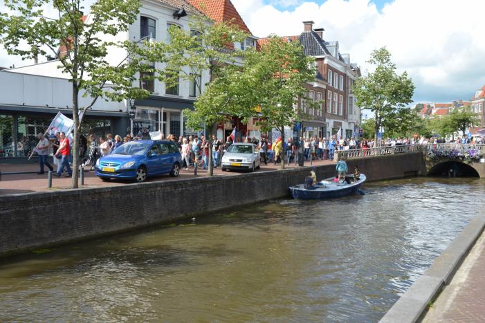 Kleine demonstratie tegen covid-19 maatregelen