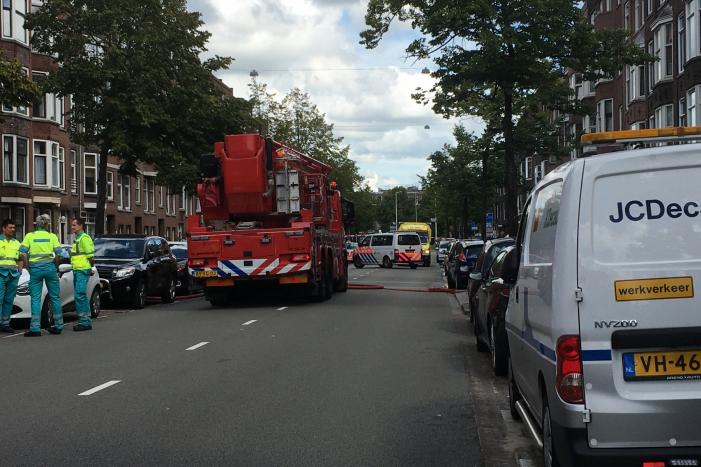 Veel rook bij woningbrand
