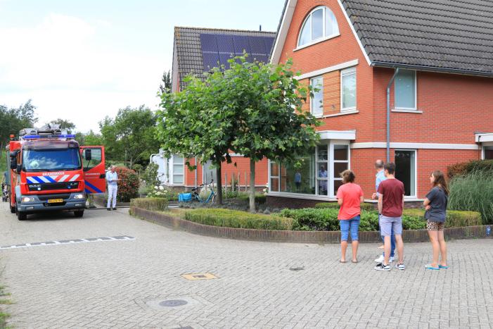 Onkruidbrander zet coniferenhaag in de brand