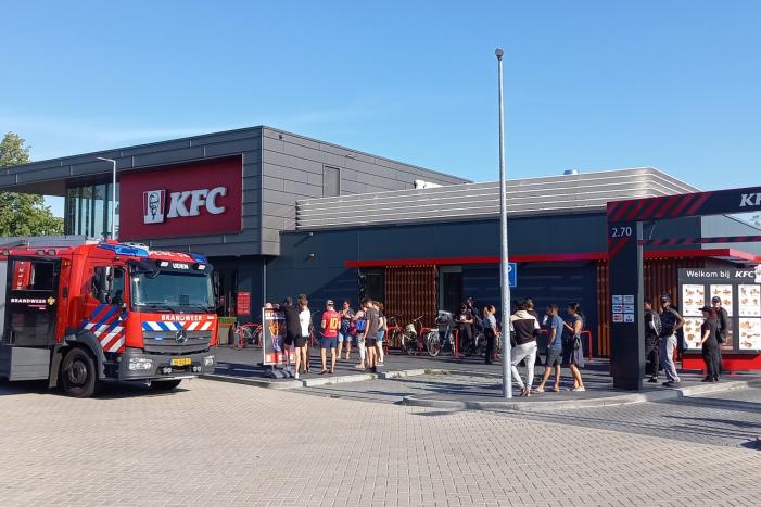 Brand in frituurpan bij KFC