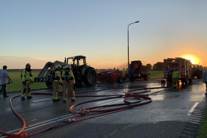 Tractor door brand verwoest