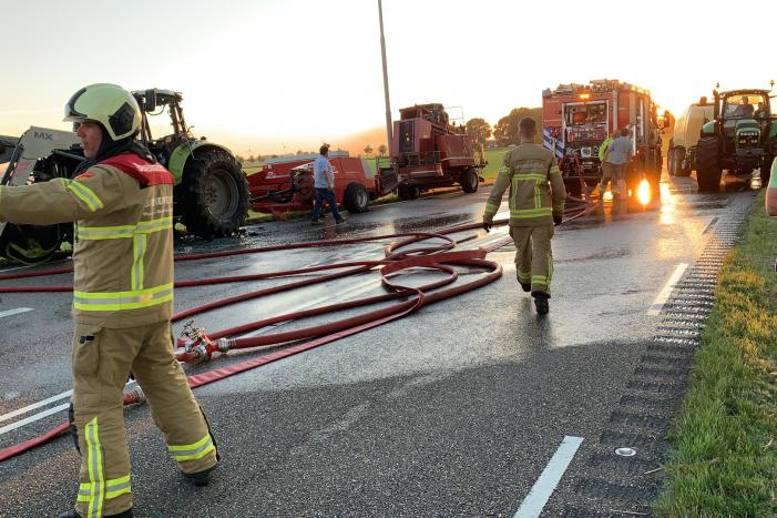 Tractor door brand verwoest