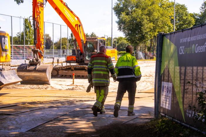 Gasleiding geraakt bij graafwerkzaamheden AFC Quick