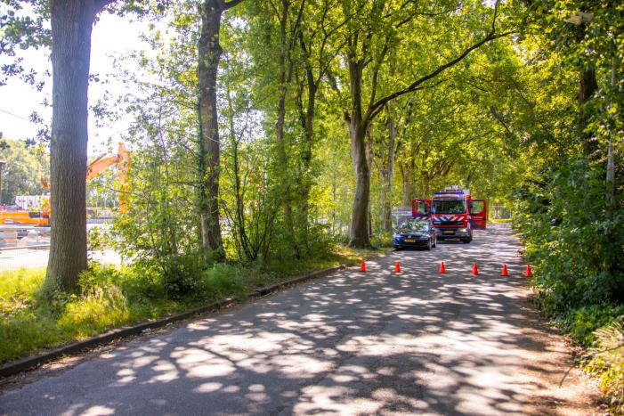 Gasleiding geraakt bij graafwerkzaamheden AFC Quick