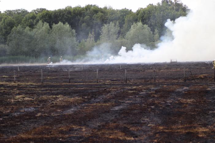 Meerdere weilanden in brand