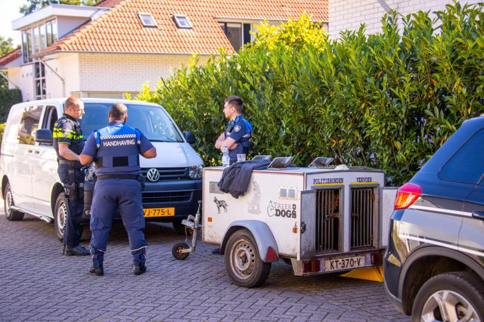Twee schuren en een hondenkennel in brand
