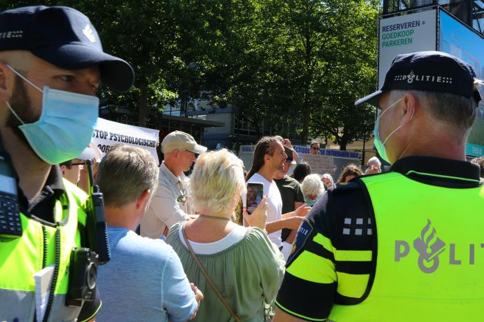 Demonstratie tegen mondkapjesplicht