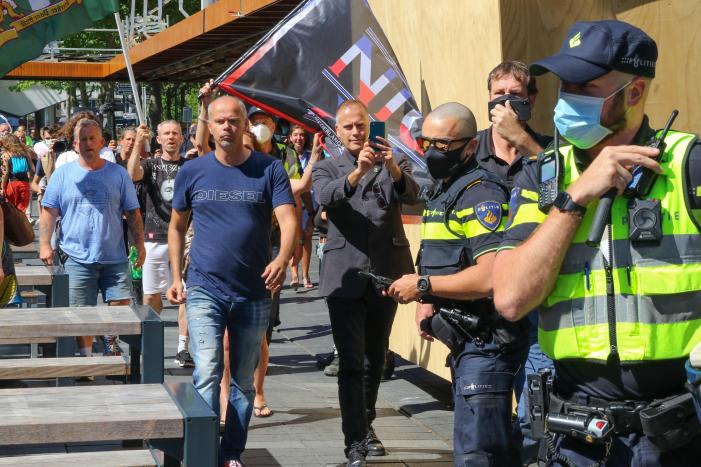 Demonstratie tegen mondkapjesplicht