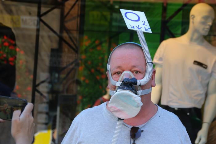 Demonstratie tegen mondkapjesplicht