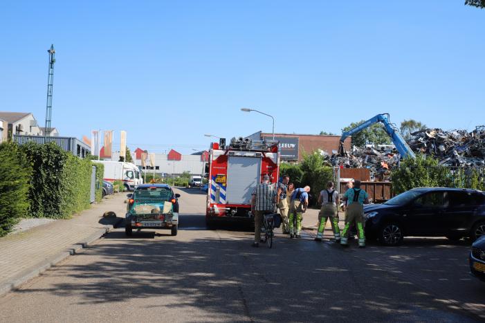 Brand bij schroothandel De Bruin Recycling