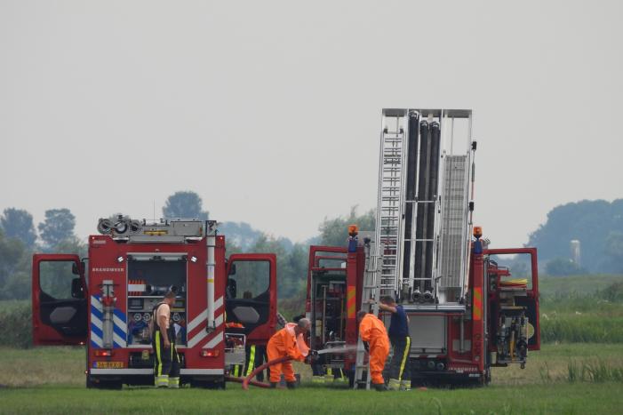 Paard raakt te water