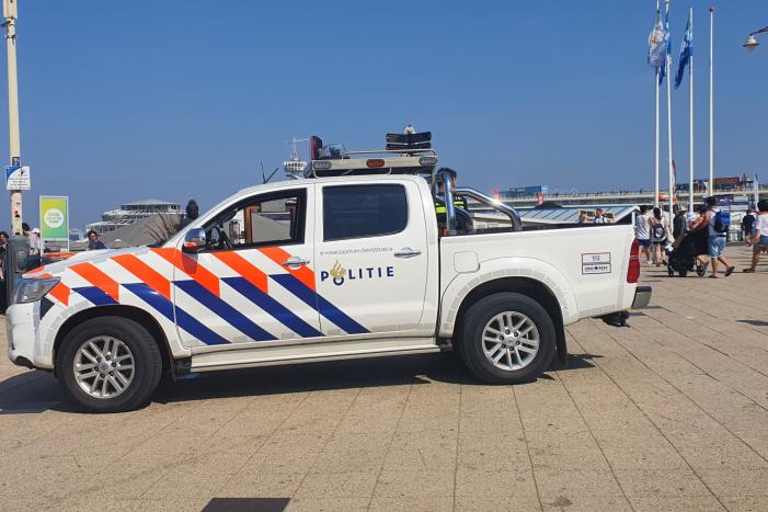 Drukte op het strand van Scheveningen