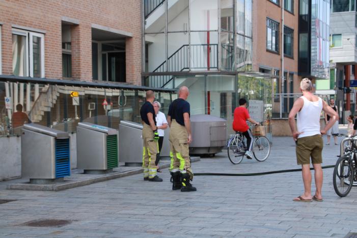 Brand in ondergrondse container