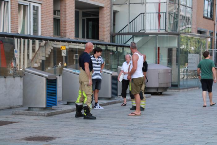 Brand in ondergrondse container