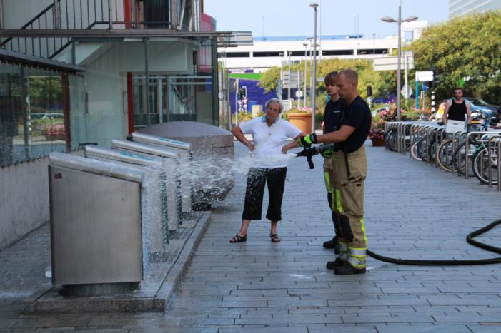 Brand in ondergrondse container