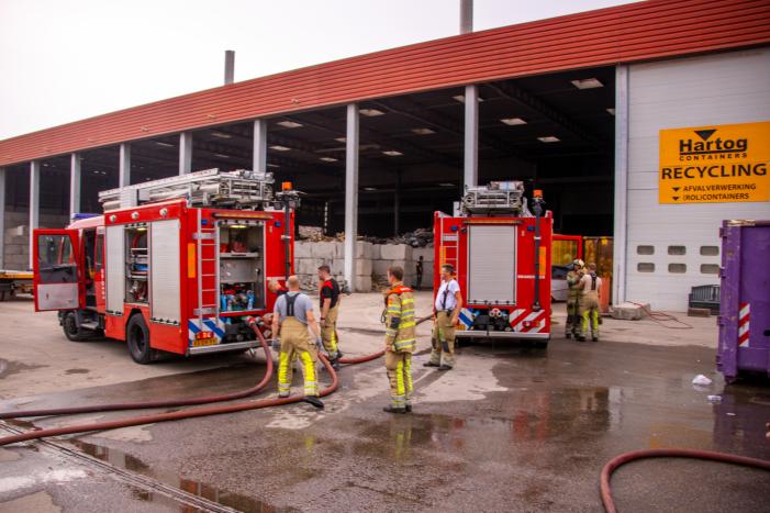 Grote brand bij Hartog Containers