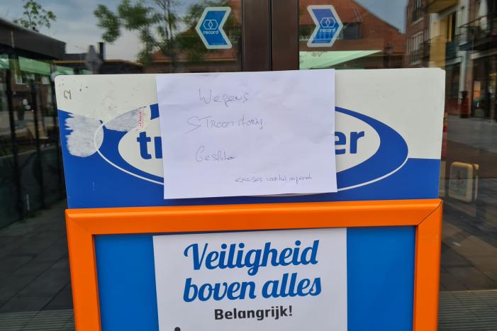 Restaurants en supermarkt dicht door stroomstoring
